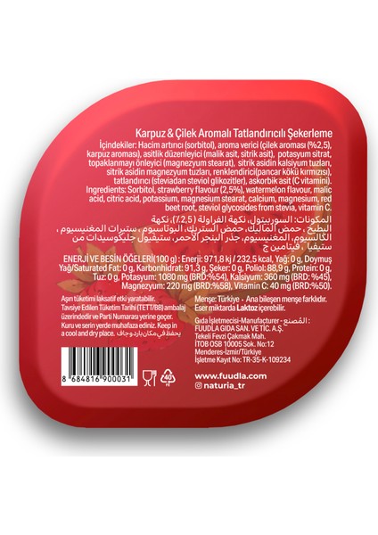 Karpuz & Çilek Aromalı Stevialı Şekerleme indirimleri