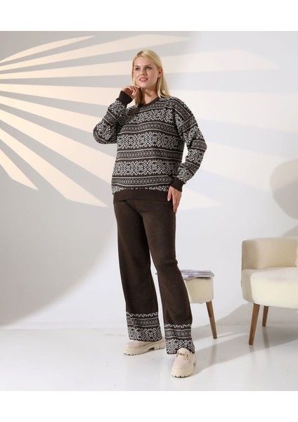 Iskandinav Desenli Konfor Triko Takım