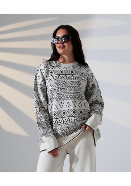 Jakarlı Oversize Alt-Üst Triko Takım modelleri