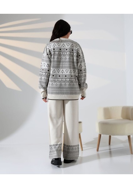 Jakarlı Oversize Alt-Üst Triko Takım indirimleri