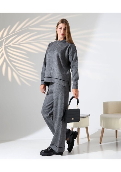 Kontrast Dikişli Kadın Triko Takım fiyatları