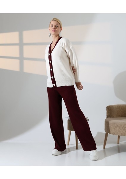 Düğme Detaylı Modern Ikili Ton Takım fırsatları