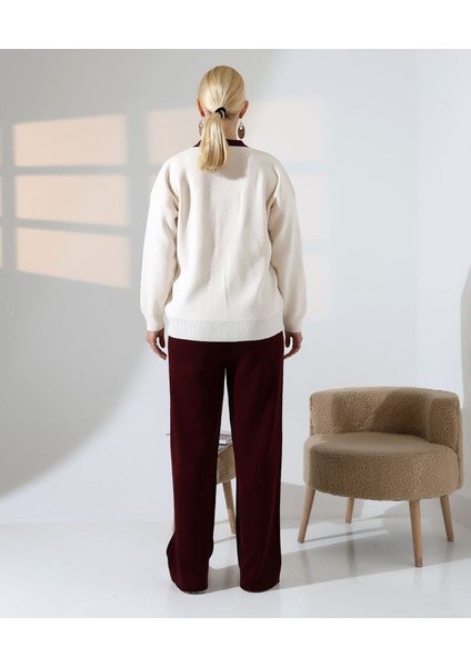 Düğme Detaylı Modern Ikili Ton Takım indirimleri