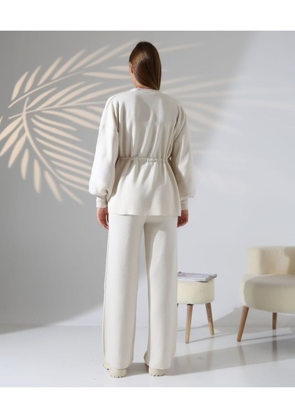 Kuşak Detaylı Ikili Triko Takım indirimleri