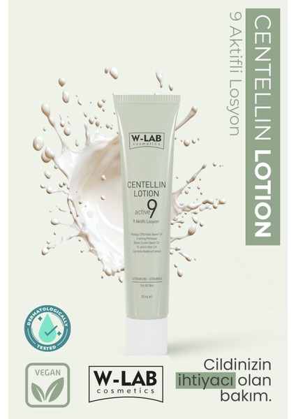 Centellin 9 Aktif İçerikli Onarıcı Losyon – B5 ve E Vitaminli, Tüm Cilt Tipleri İçin Yüz ve Vücut Bakımı, 50 ml fırsatları
