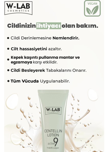 Centellin 9 Aktif İçerikli Onarıcı Losyon – B5 ve E Vitaminli, Tüm Cilt Tipleri İçin Yüz ve Vücut Bakımı, 50 ml indirimleri