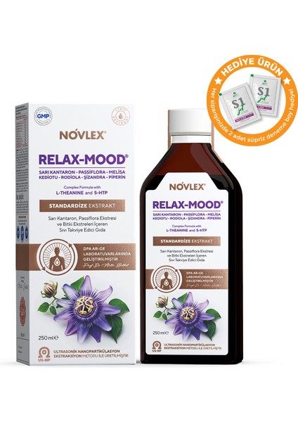 Relax-Mood Sarı Kantaron, Passiflora Ekstresi ve Bitki Ekstreleri 250 ml
