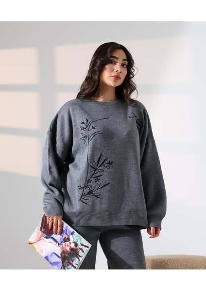 Doğanın Zarafeti Taş Işlemeli Triko Takım modelleri