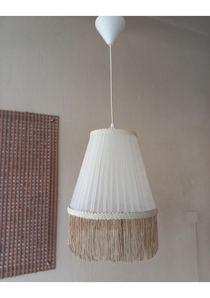 Krem Organze Avize M-72 Yatak Odası Çocuk Odası Genç ve Bebek Odası Avize Aydınlatma Sarkıt