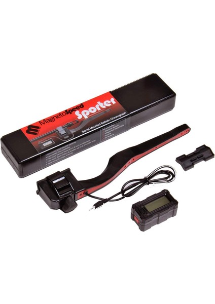 Magnetospeed Sporter Hız Ölçer Kronograf Seti | Namludan Montajlı Balistik Sensör, LCD Ekran, Veri Kaydı, Kompakt Kutu