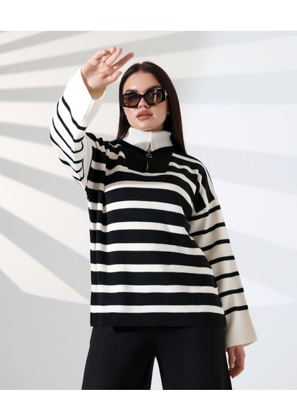 Fermuarlı Yaka Çizgili Sportif Triko Takım fiyatları