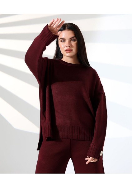 Rahat Kalıp Kol Detaylı Triko Takım fiyatları