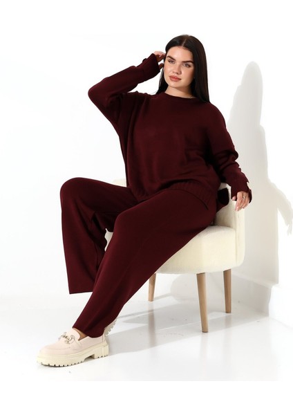 Rahat Kalıp Kol Detaylı Triko Takım fırsatları