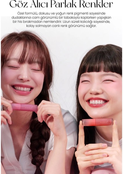 Kalıcı, Pigmentli, Parlak Bitişli Tint PERIPERA Ink Mood Glowy Tint (02 Coral Influencer)