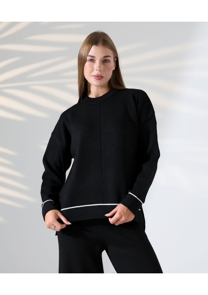 Kontrast Dikişli Kadın Triko Takım fiyatları