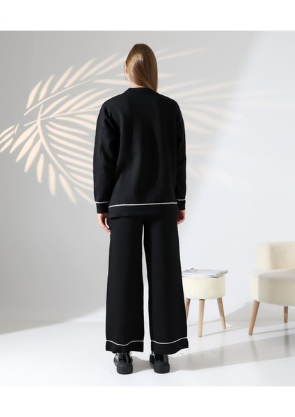 Kontrast Dikişli Kadın Triko Takım indirimleri