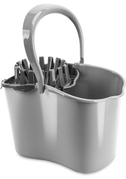 Sıkmalı Temizlik Kovası 15 litre, Standart Sıkmalı Yer Zemin Temizlik Mop Kovası F065 Gri modelleri