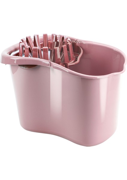 Sıkmalı Temizlik Kovası 15 litre, Standart Sıkmalı Yer Zemin Temizlik Mop Kovası F065 Pembe fiyatları