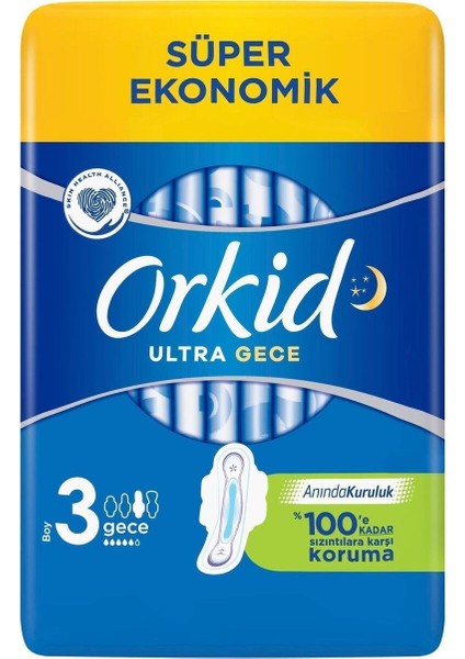 Ultra Gece Hijyenik Ped 18'li – Süper Emici, 3 mm İnce Tasarım, %100 Sızıntı Koruması ve Nefes Alabilen Yüzey