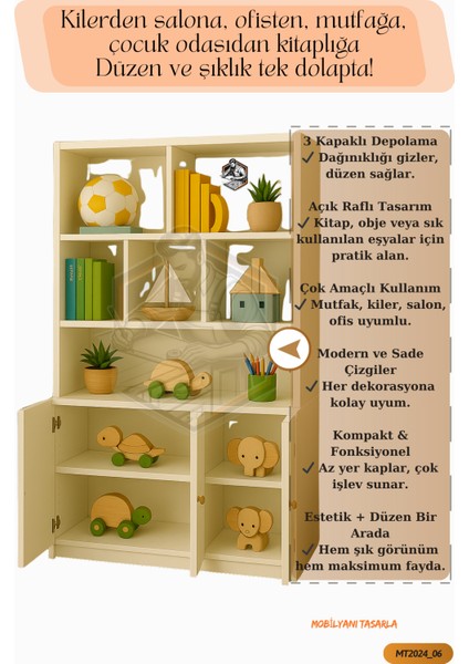 Tamamı Mdf 3 Kapaklı Açık Raflı Kiler Dolabı indirimleri