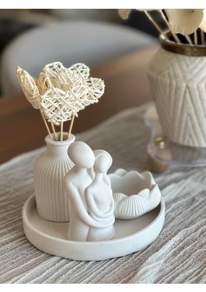 Dekoratif Vazo, Aile Figürü ve Lotus Seti fiyatları