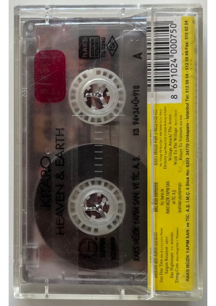 Kitaro Heaven & Earth Kaset (Orjnal Dönem Baskı Kaset) fiyatları