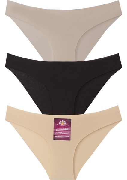 Pamuk Lazer Kesim Iz Yapmaz Külot 3'lü Paket