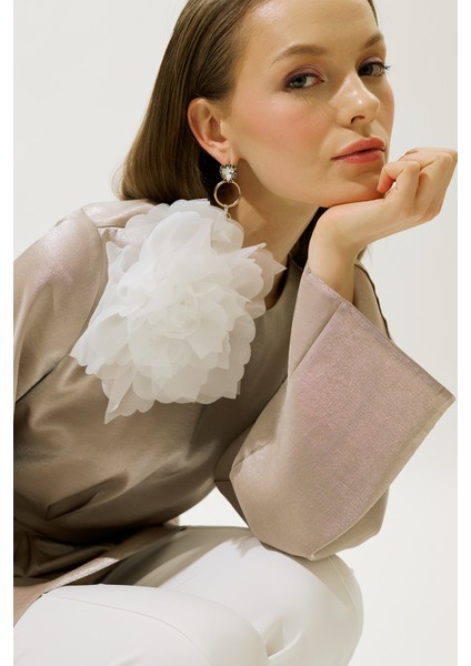 Luna Çiçek Broş Ekru fiyatları