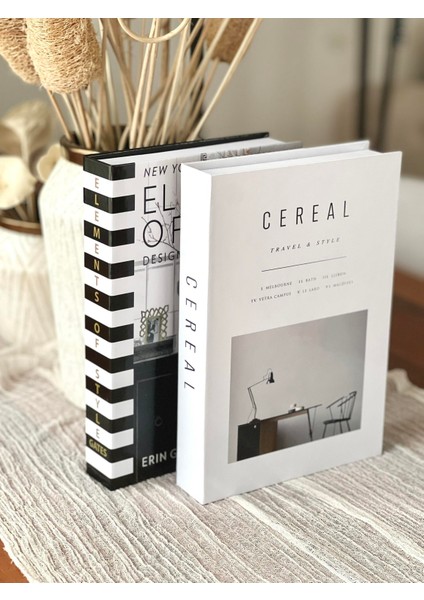 Dekoratif Kitap Kutu 2'li Set (El/ce)