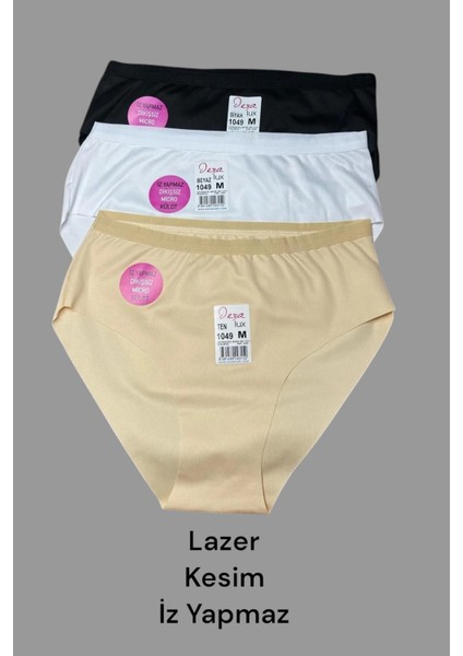 3'lü Lazer Kesim Iz Yapmaz Külot Iç Çamaşırı