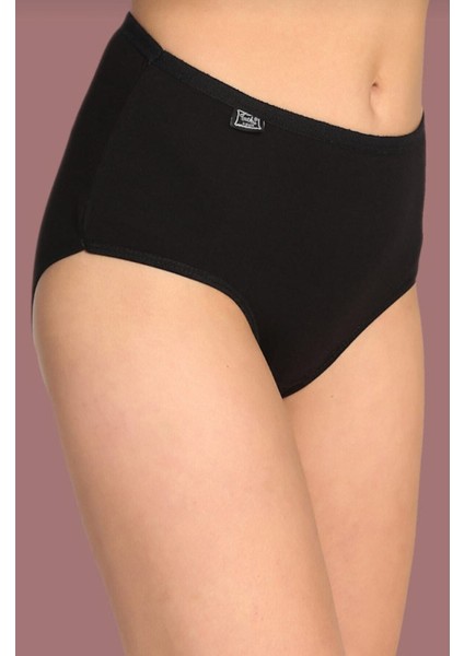 Kadın Siyah Elastan Bato Beli Yüksek Külot 3lü