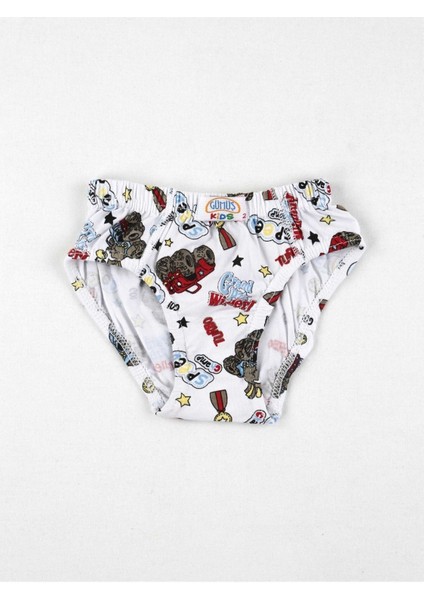 Renkli Desenli Erkek Çocuk 6 Lı Slip Külot modelleri