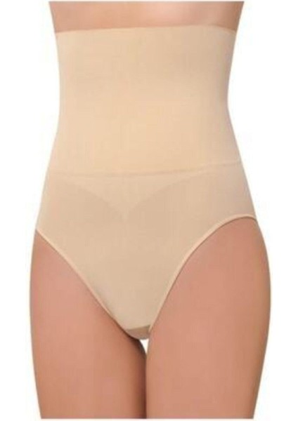 Kadın Ten Yüksek Belli Toparlayıcı Dikişsiz Külot Korse