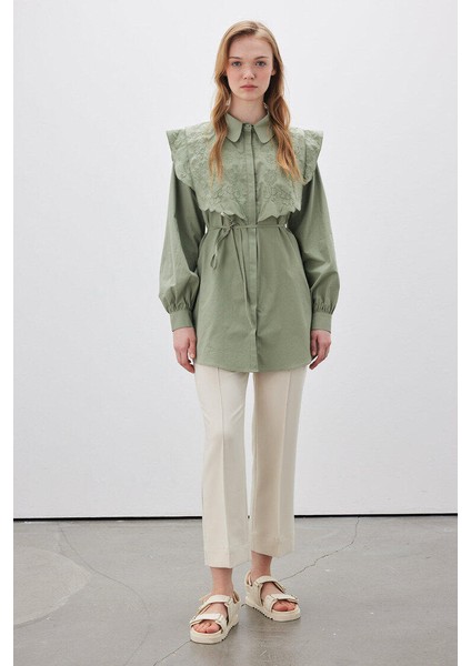 Düz Kesim Kumaş Pantolon Bej indirimleri