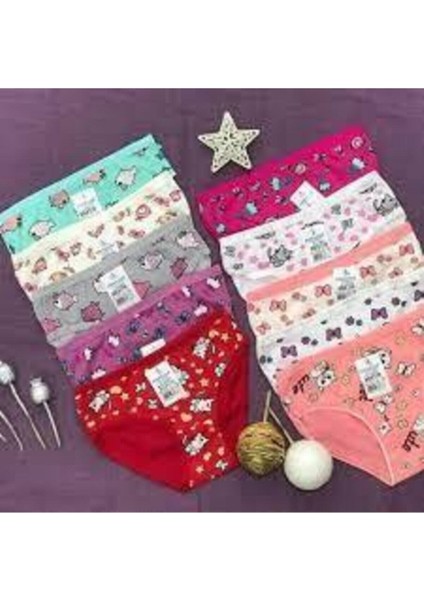 Desenli Kız Külot 6 Lı Paket