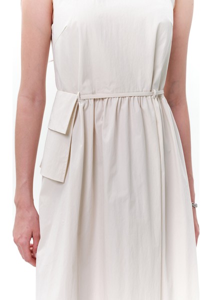 Kemer Detaylı Kolsuz Elbise Taş fiyatları