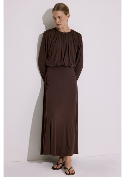 Dökümlü Etek Kahverengi fırsatları