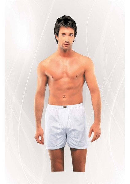 Erkek Paçalı Külot 3lü Paket - Beyaz - S 1014