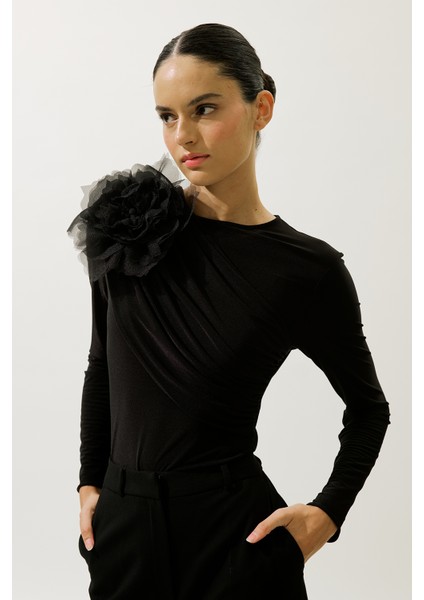 Luna Çiçek Broş Siyah fiyatları