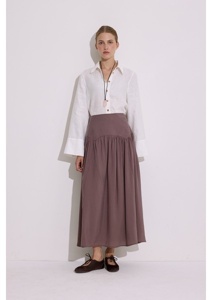 Modal Büzgülü Uzun Etek Gül Kurusu fiyatları