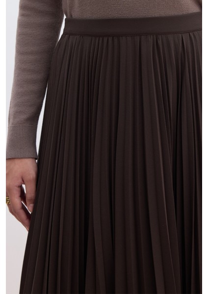 Pliseli Etek Kahverengi indirimleri