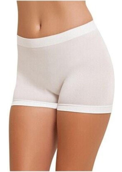 Kadın Beyaz Taktel Dikişsiz 2007 Şort Külot