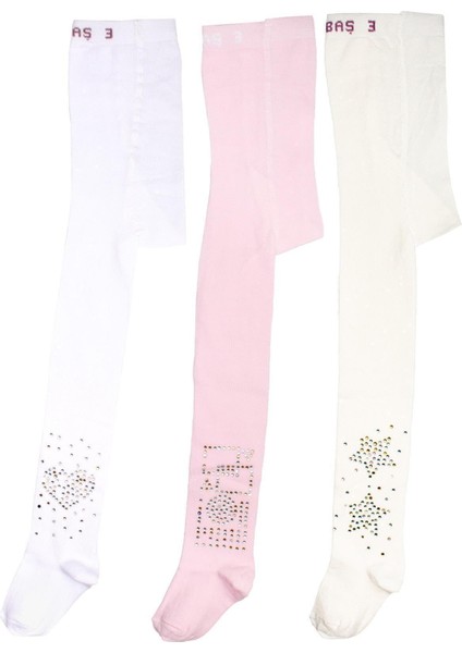 Kız Çocuk Pamuklu Taşlı Desenli Külotlu Çorap 3 Lü fiyatları