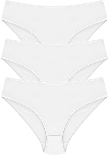 Yüksek Bel Külot 3'lü Paket %100 Pamuk