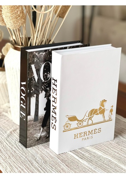 Dekoratif Kitap Kutu 2'li Set (V/he)