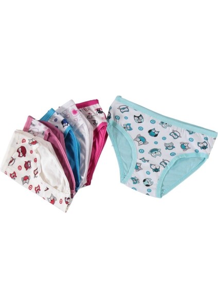6'lı Desenli Kız Çocuk Külot