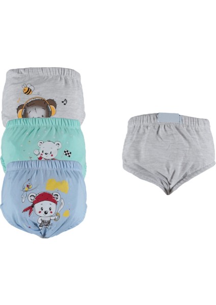 Baskılı Alıştırma 3'lü Külot 2/4 Yaş Kız Erkek Çocuk 378160