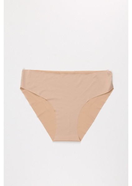 Kadın Ten Yüksek Bel Lazer Kesim Külot 3lü