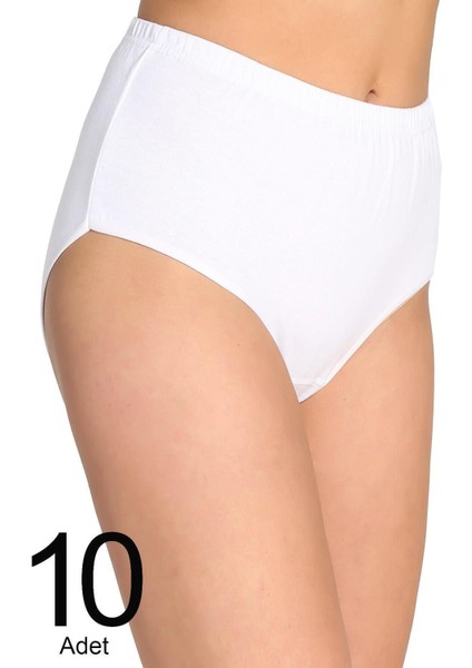 Kadın Beyaz Ribana Külot 10'lu fiyatları
