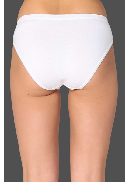 Kadın Beyaz 6'lı Paket Pamuklu Su Yolu Bikini Külot fiyatları